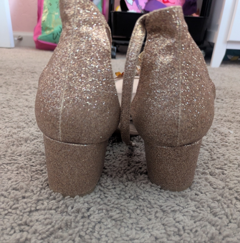 Betsey Johnson Women's Gold and Cream Sandals - Picture 3 of 4